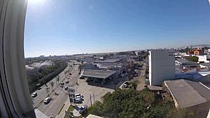 Sarada Naked at Hotel Window Near Airport