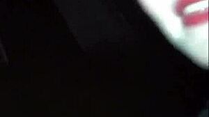 german blonde walks with cum dripping on face in public