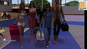 Blonde MILF wife fucks stepmother in homemade game.