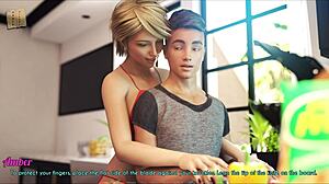 A wife and stepmother share intimate moments around the clock.