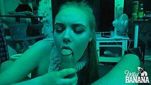 Sucking Cock and Masturbating in Dark Room