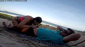 sumaya ganesha fucks in public on beach for car help