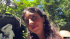 Crazy cumwalk on public waterfall contrasts wild outdoor gay exposure.