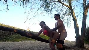 sumaya ganesha fucks in public on beach for car help