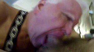 Grandpa surprises with an intimate closeup head session in part 1