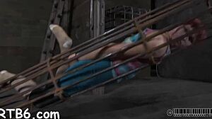 In this hardcore scene, the sadomasochist endures intense punishment.