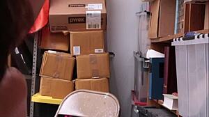 Petite Latina shoplifter having sex with big dick guard