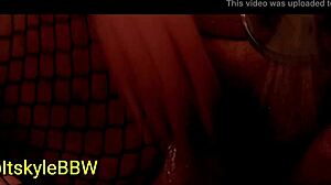 ItsKylieBBW Showers And Masturbates In Fishnets.