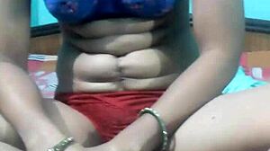 kavita removes her dress on webcam