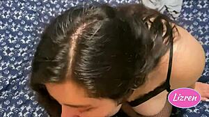 Lizren Sucks Deep in Hot 69 Oral Action