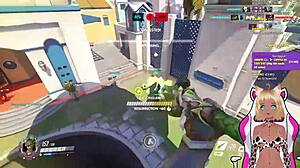 Vtuber LewdNeko gets spanked while playing Overwatch