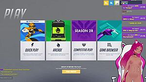 Vtuber LewdNeko gets spanked while playing Overwatch