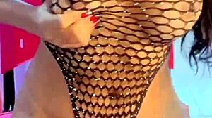 Enjoying tasty sitting with cum in mouth from lesbian partner.