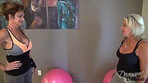 Yo, check Deauxma and Payton with their big bouncing balls, so hot! 😍