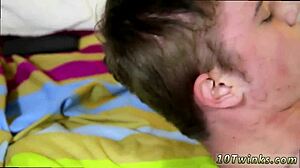 youngest boy in shaggy twink movie explores gay sex in bathroom