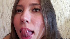 uhh i meant to say ananta shakti sucking dildo with kinky tongue