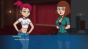 Welcome to Camp Pinewood with redhead and brunette