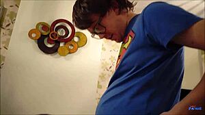 liz rainbow gives blowjob in homemade audition