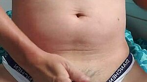 Gay boy masturbates under underwear intriguingly