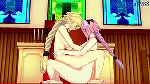 Jeanne Darc and Tamamo in Fate Grand Order Hentai