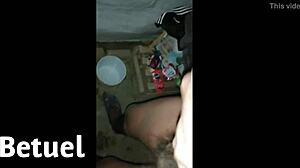 hot chica intensely masturbating her body