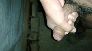 hot chica intensely masturbating her body