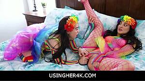 teen 18+ getting fucked hard while preparing for pride parade