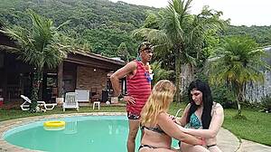 Blonde Latina Anal Group Fuck