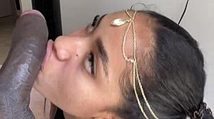 i love how this cute 18yo ebony girl sucks and fucks cock deep