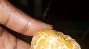 La clémentine pounds her pussy hard!