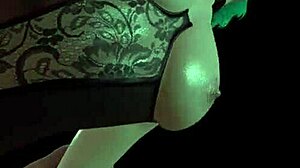 Green-Haired Girl Gets Rough Anal in Lingerie