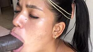 i love how this cute 18yo ebony girl sucks and fucks cock deep