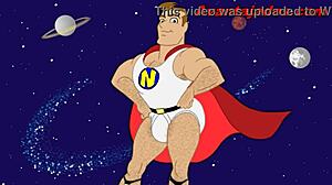 Gay Hero Worships Giant Ass in Drawing