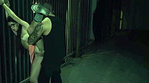 B Virgin in Euro Bondage Gets Outdoor Domination by Bold Guys