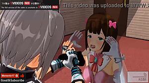 Uncensored erotic anime with ASMR voice and idol threesome!