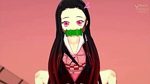 uhh, innocent nezuko chan gotta control her wild urges with ya - demon slayer!