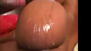 ebony riding leads to cum on ass in black compilation