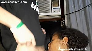 Young Guy Enjoys Big-Assed Black Babe Bareback.