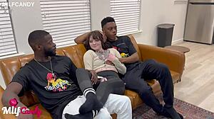 Trailer milfcandy cheerleading coach daphne catches her girl and gets bbc threesome