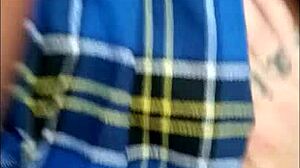 stepfather makes her sit on his big cock