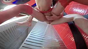 sexy teen 18+ shemale with big dick fucking white cock