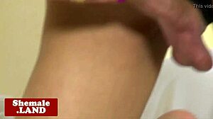 alternative shemale beauty wanks off solo, piercings shining, big tits bouncing, oh man