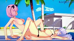 Yagy And Hibari Engage In Intense Lesbian Play And Futanari Sex