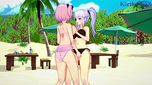Yagy And Hibari Engage In Intense Lesbian Play And Futanari Sex