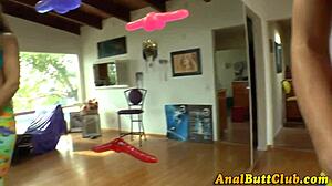 watch this fetish slut play with toys and get her booty gaping outdoors?