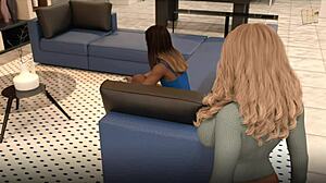 Meeting the blonde princess in the cartoon