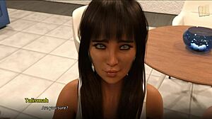 Meeting the blonde princess in the cartoon