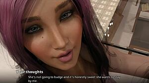 Meeting the blonde princess in the cartoon