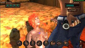 emo girl in 3d anime threesome sucks and fucks to cumshot