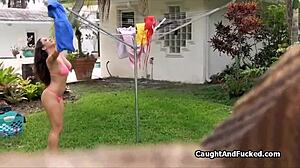 laundry day deepthroat with big tit teen neighbor pov